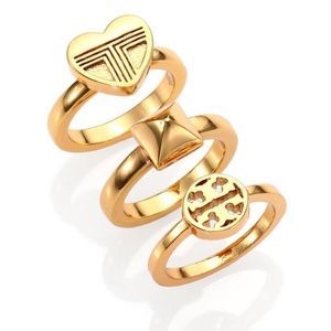 NEW Tory Burch Adeline Stackable Set of 3 Ring